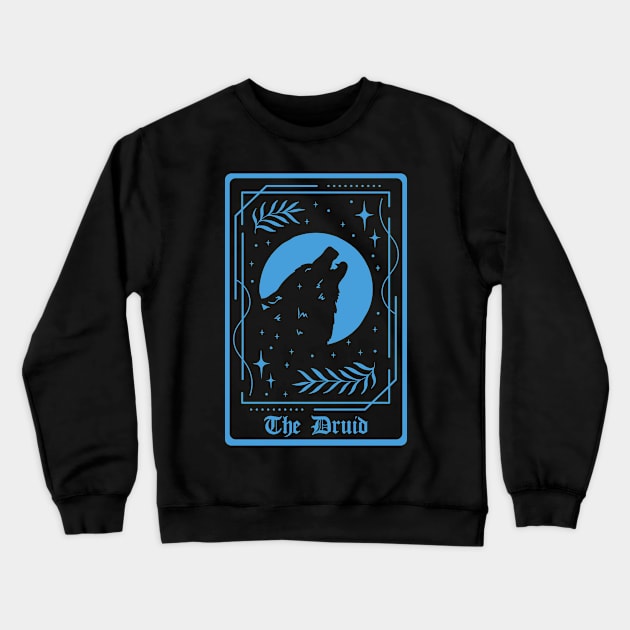 D&D Druid Class Tarot Card Crewneck Sweatshirt by Sunburst